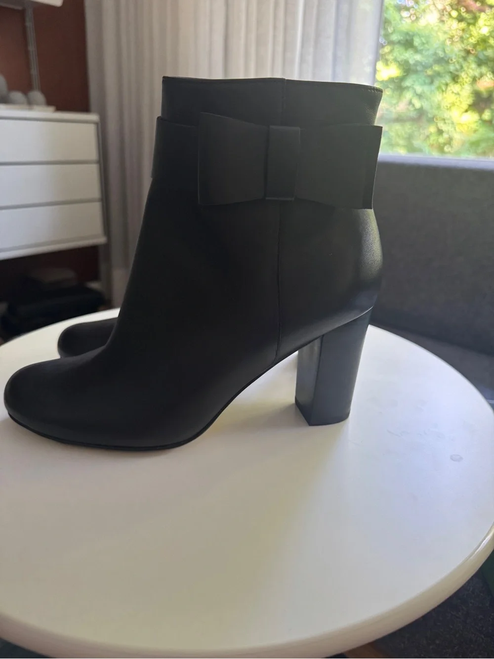 kate spade Black Bow Ankle Boots